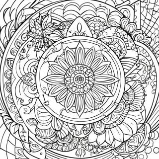 Mindfulness Mandala Färgläggningssida | Psykologi målarbild