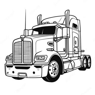 Kenworth Lastbil Färgläggningssida | Kenworth Lastbil målarbild