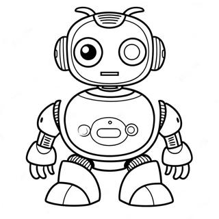Söt AI Robot Färgläggningssida | AI målarbild
