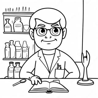 Dexter i sitt laboratorium målarbild | Dexters Laboratorium målarbild