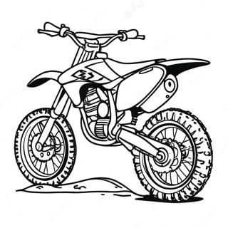 Dirt Bike Färgläggningssida | Terrängcykel målarbild