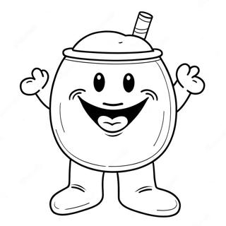 Glad Kool Aid Man med ett stort leende målarbild | Kool Aid Mannen målarbild