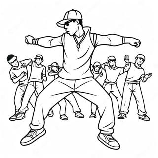 Cool Hip Hop Dansare Målarbild | Hip Hop målarbild