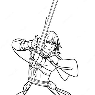 Sword Art Online färgläggningssida | Sword Art Online målarbild