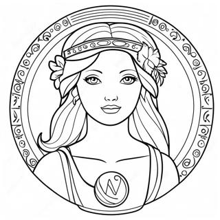 Jungfru zodiakens färgläggningssida | Jungfrun målarbild