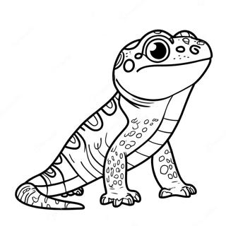 Leopardgecko färgläggningssida | Leopardgecko målarbild