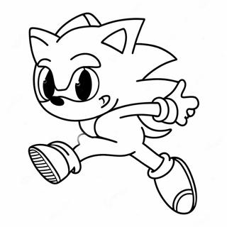 Sonic Springer Snabbt Färgläggningssida | Sticks Sonic målarbild