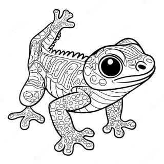 Gecko Färgläggningssida | Gecko målarbild