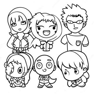 Danganronpa Karaktärer Färgläggningssida | Danganronpa målarbild