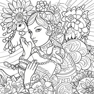 Vibrant Posca Markörer Konst Färgläggningssida | Posca Markörer målarbild