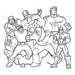 Avengers Jul Färgläggningssida | Avengers Jul målarbild
