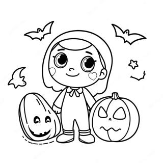 Cocomelon Halloween Målarbild | Cocomelon Halloween målarbild