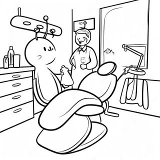Tandläkarpraktik Målarbok | Tandläkare målarbild