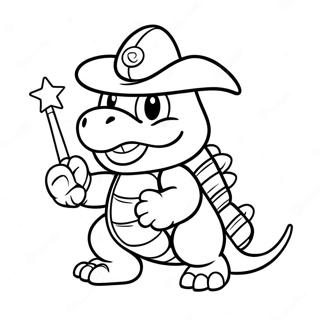 Lemmy Koopa med Färgglad Stav Målarbild | Lemmy Koopa målarbild