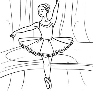 Ballettdansös i Graciös Pose Målarbild | Jag Älskar Dans målarbild