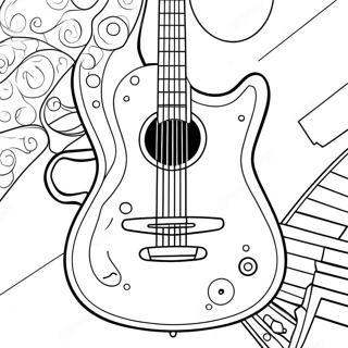 Gitarr målarbild | Gitarr målarbild