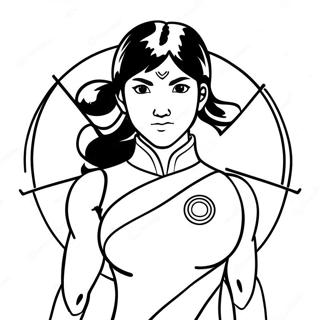 Korra färgläggningssida | Korra målarbild