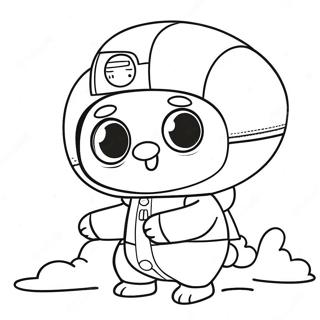 Pororo färgläggningssida | Pororo målarbild