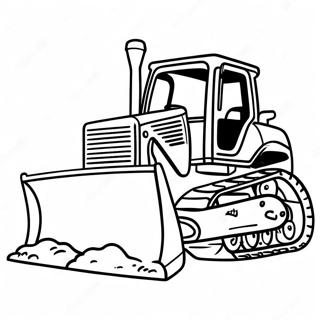 Bulldozer gräver djupt färgläggningssida | Bulldozer målarbild
