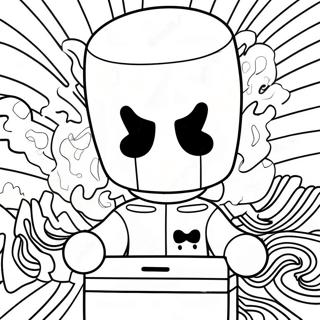 DJ Marshmello färgläggningssida | DJ Marshmello målarbild