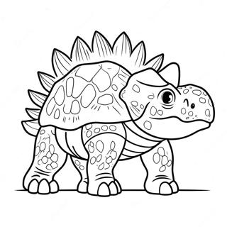 Ankylosaurus färgläggningssida | Ankylosaurus målarbild