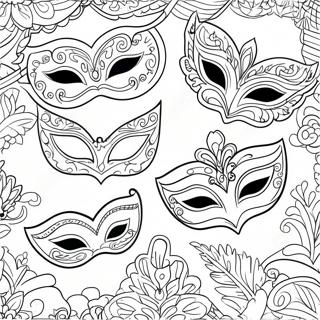 Maskeradmasker Målarbild | Maskeradmasker målarbild