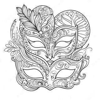 Elegant Maskeradmasker Målarbild | Maskeradmasker målarbild