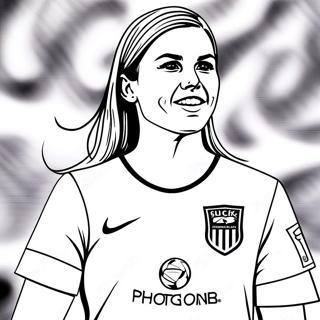 Alex Morgan Fotbollsstjärna Målarbild | Alex Morgan målarbild