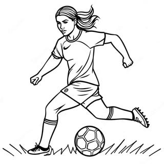 Alex Morgan Sparka Bollen Målarbild | Alex Morgan målarbild