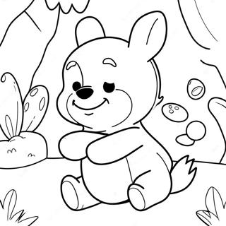 Nalle Puh Påskhare Målarbild | Nalle Puh Påsk målarbild
