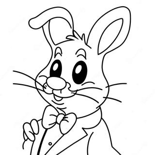 Roger Rabbit med roliga glasögon målarbokssida | Roger Rabbit målarbild