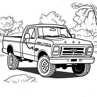 Ford F250 Lastbil Målarbild | Ford F250 målarbild