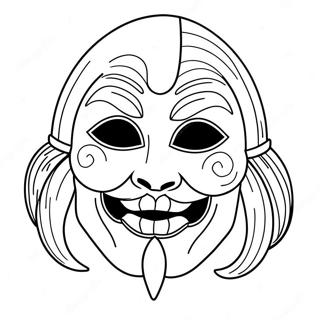 Halloween Mask Målarbild | Halloween Mask målarbild
