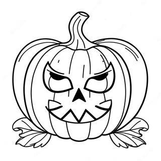 Skrämmande Pumpa Mask Målarbild | Halloween Mask målarbild