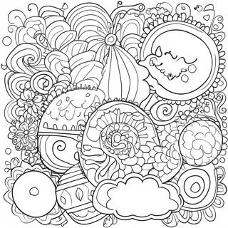Doodle färgläggningssida för barn | Doodle målarbild