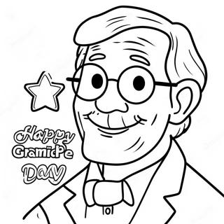 Glad Fars dag farfar färgläggningssida | Farfar Glad Fars Dag målarbild