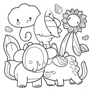 Fantasifulla doodle-djur färgläggningssida | Doodle målarbild