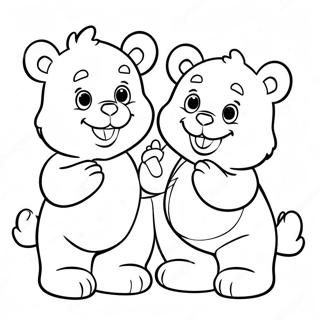 Glad Care Bear Kusiner Målarbild | Care Bear Kusiner målarbild