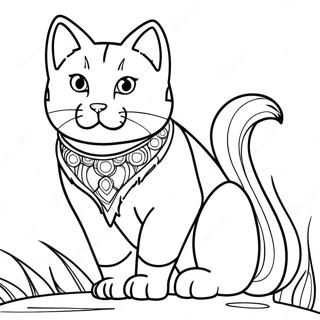 Krigarkatt Målarbild | Krigarkatt målarbild