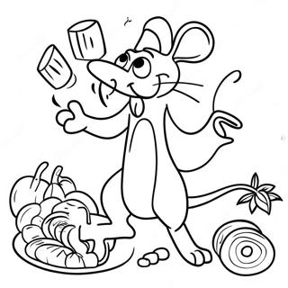 Ratatouille Färgläggningssida | Ratatouille målarbild