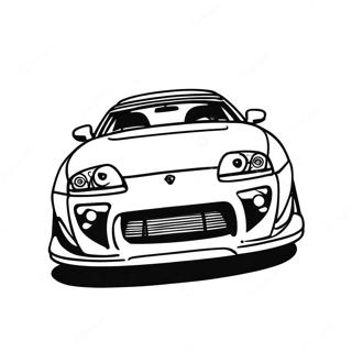 Supra bil färgläggningssida | Supra målarbild