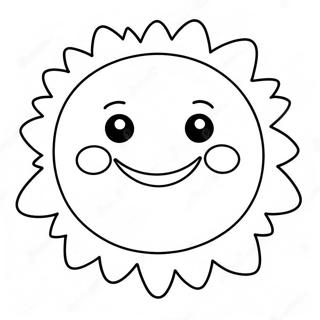 Glad leende sol läggsida | Glad målarbild