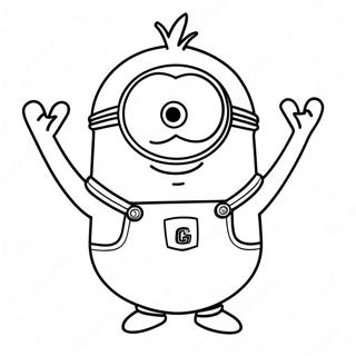 Kevin Minion färgläggningssida | Kevin Minion målarbild