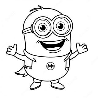 Glad Kevin Minion färgläggningssida | Kevin Minion målarbild