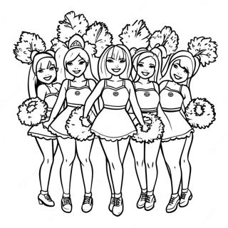 New York Jets cheerleaders färgläggningssida | New York Jets målarbild