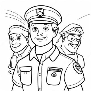 Samhällshjälpare färgläggningssida | Gemenskap målarbild