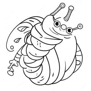 Larv Målarbok | Larv målarbild