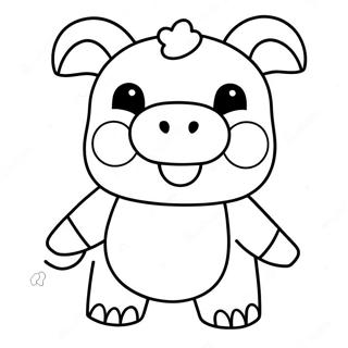 Roblox Piggy Målarbok | Roblox Piggy målarbild
