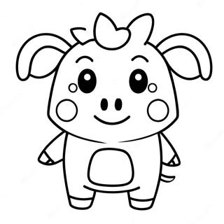 Skrämmande Roblox Piggy Målarbok | Roblox Piggy målarbild