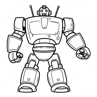 Real Steel Stridsrobot Målarbok | Äkta stål målarbild